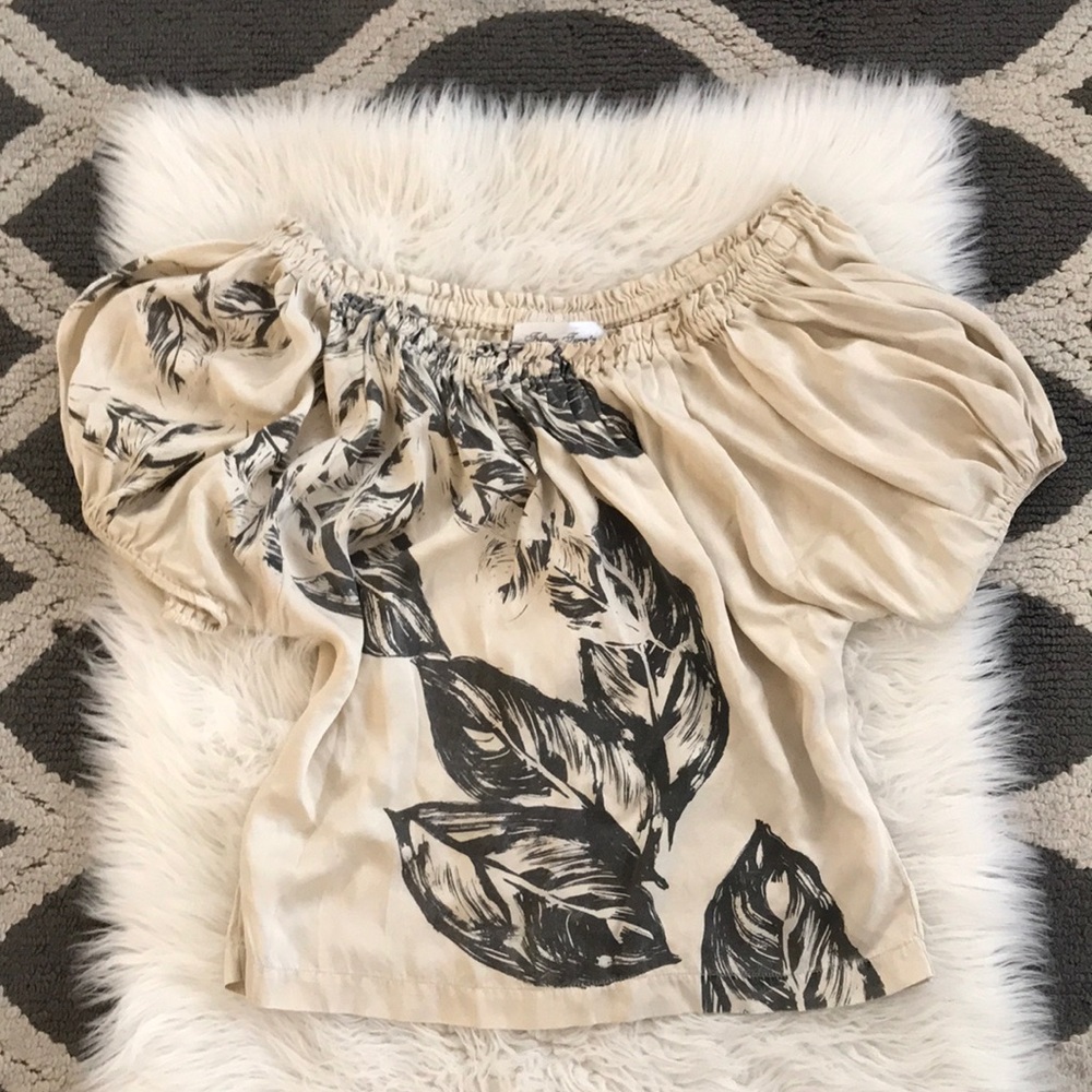 💯 SILK off the shoulder blouse